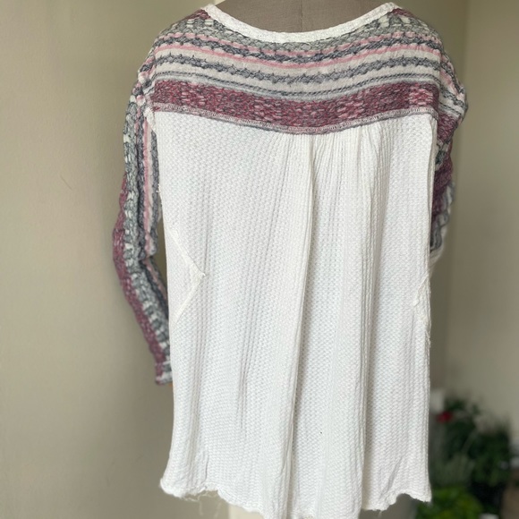 Free People Long Sleeve Waffle Shirt - XS - Picture 4 of 11